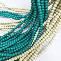 Perles en Turquoise naturelle, Rond, poli, DIY, plus de couleurs à choisir, 5mm, Environ Vendu par brin