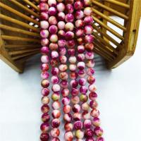 Джейд Радуга, разноцветный нефрит, Круглая, полированный, DIY, розовый, 6mm, Приблизительно 65ПК/Strand, продается Strand