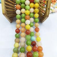 Mixed Gemstone Beads, Round, polished, DIY multi-colored 