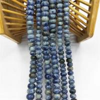 Blue Speckle Stone Abalorio, ábaco, pulido, Bricolaje & diverso tamaño para la opción, azul, Vendido por Sarta