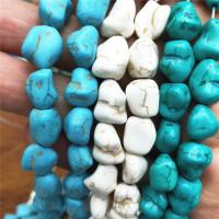 Natürliche Türkis Perle, Unregelmäßige, poliert, DIY, 11x13mm, ca. 31PCs/Strang, verkauft von Strang