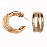 Zinc Alloy Stud Earring, plated, fashion jewelry, gold, 3.4cm 