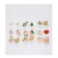 Zinc Alloy Stud Earring Set, plated, for woman 