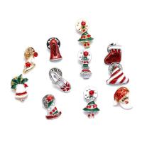 Broche de bijoux de Noël, alliage de zinc, avec émail, Conception de Noël & bijoux de mode & unisexe, plus de couleurs à choisir, Vendu par PC