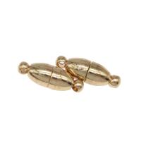 Zinc Alloy Magnetic Clasp, plated, DIY, golden, 18*6mm 