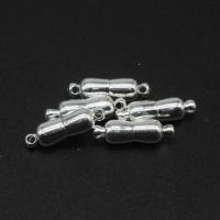 Zinc Alloy Magnetic Clasp, plated, DIY, silver color, 20*6mm 