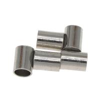 Fermoir magnétique en alliage de zinc, pilier, Placage, DIY, argent, 9*7mm, Vendu par PC