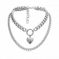 Fashion Locket Necklace, Zinc Alloy, with 2.75 inch extender chain, plated, for woman & multi-strand 35cm,45cm 