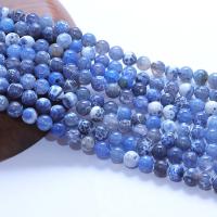 Natürliche Feuerachat Perlen, nachhaltiges & Modeschmuck & DIY & verschiedene Größen vorhanden, tiefblau, verkauft von Strang