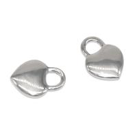 Stainless Steel Heart Pendants, durable & DIY, 15mm 