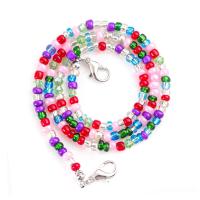 Glass Mask Earloop Cord, with Zinc Alloy, anti-skidding & fashion jewelry mixed colors 