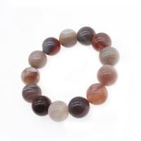 Lace Agate Bracelets, Round, polished, fashion jewelry, mixed colors .5 Inch 