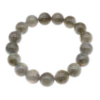 Gemstone Bracelets, Labradorite, Round, polished, fashion jewelry grey 
