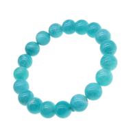 Gemstone Bracelets, ​Amazonite​, Round, polished, fashion jewelry blue .5 Inch 