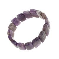 Gemstone Bracelets, Amethyst, Donut, polished, fashion jewelry, purple, 23*13*6mm .5 Inch 