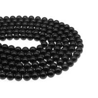 Schorl Beads, Round, polished, DIY black cm 
