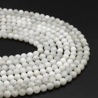 Mondstein Perlen, rund, poliert, DIY & verschiedene Größen vorhanden, weiß, Länge:38 cm, verkauft von Strang