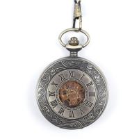 Pocket Watch, Zinc Alloy, with Glass & Stainless Steel, Chinese movement, plated, Life water resistant & for man, black 380mm 
