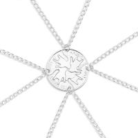 Zinc Alloy Necklace, patchwork & portable & Unisex, silver color 