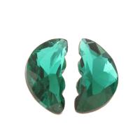 Faceted Glass Cabochon, Dome, DIY, malachite green, 20*10*4mm Approx 1mm 