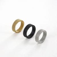 Titanium Steel Finger Ring, Donut, plated, fashion jewelry & for woman US Ring 