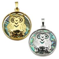 Animal Brass Pendants, Round, plated, fashion jewelry & DIY & for woman Approx 
