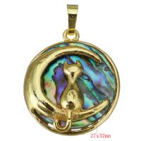 Brass Jewelry Pendants, Round, plated, fashion jewelry & DIY & for woman Approx 
