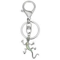 Brass Key Chain, Gecko, plated, durable & hardwearing 