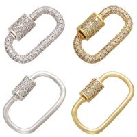 Fashion Carabiner Key Ring, Brass, plated & micro pave cubic zirconia 
