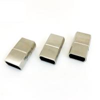Rectangle Stainless Steel Magnetic Clasp, durable & DIY, Length 24*width 14mm (inner hole 6*12mm) 