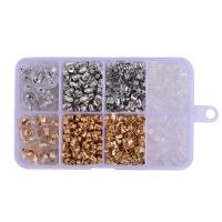 DIY Jewelry Finding Kit, Zinc Alloy, with Plastic Box & Silicone, Rectangle, plated 