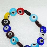 Perles de Murano Evil Eye, chalumeau, Mauvais œil, DIY & normes différentes pour le choix, couleurs mélangées, Vendu par brin