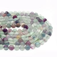 Fluorit Perlen, Buntes Fluorit, rund, poliert, DIY & verschiedene Größen vorhanden, farbenfroh, verkauft von Strang