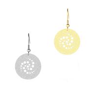 Titanium Steel Earrings, Round, plated, fashion jewelry & for woman 25*45mm 