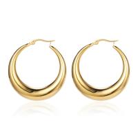 Stainless Steel Hoop Earring, Donut, plated, fashion jewelry & for woman 28*40*8.4mm 