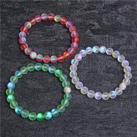 Gemstone Bracelets, Natural Stone, Round, polished, fashion jewelry & frosted 190*8mm 