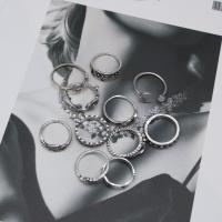 Zinc Alloy Ring Set, Donut, plated & mixed ring size 14-15mm 