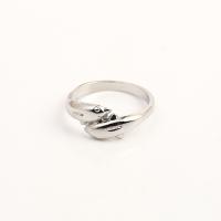 Zinc Alloy Finger Ring, platinum color plated, Unisex, US Ring .5 