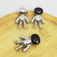 Zinc Alloy Jewelry Pendants, Astronaut, silver color plated, Unisex 
