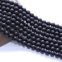 Natural Black Agate Beads, Round, polished, DIY black cm 