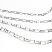 Stainless Steel Chain Jewelry, plated, DIY silver color 