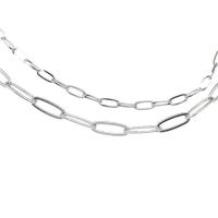 Stainless Steel Oval Chain, plated, DIY silver color 