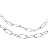 Stainless Steel Oval Chain, plated, DIY silver color 