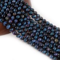 Tiger Eye Beads, Round, polished, DIY dark blue Inch 