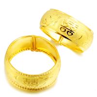 Brass Bangle, gold color plated, for woman, 25mm 