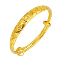 Bracelet en laiton, Placage de couleur d'or, réglable & pour femme, 9mm, Diamètre inté Environ 59mm, Vendu par PC