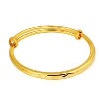 Bracelet en laiton, Placage de couleur d'or, réglable & pour femme, 3.5mm, Diamètre inté Environ 58mm, Vendu par PC