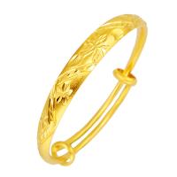 Латунный браслет, Латунь, плакирован золотом, регулируемый & Женский, 9mm, внутренний диаметр:Приблизительно 59mm, продается PC