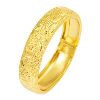 Bracelet en laiton, Placage de couleur d'or, pour femme, 17mm, Diamètre inté Environ 62mm, Vendu par PC