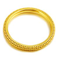 Bracelet en laiton, Placage de couleur d'or, Diamètre intérieur différent pour le choix & pour femme, 8mm, Diamètre inté Environ 60mm, Vendu par PC
